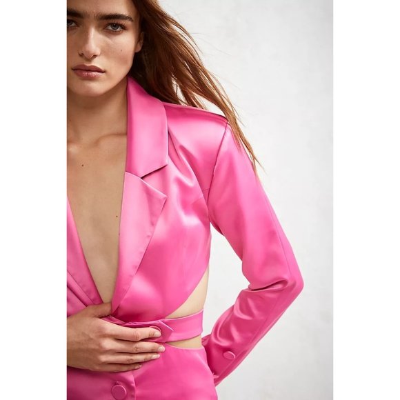 For Love & Lemons Marie Blazer Mini Dress in Pink - Picture 14 of 15